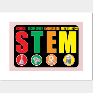 Science Technology engineering mathematics STEM Design for Students and teachers Posters and Art